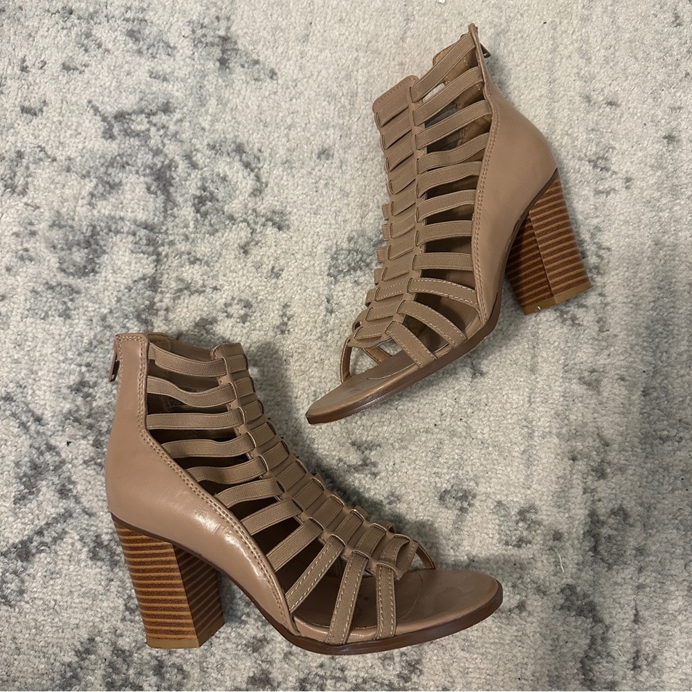 MIA Nude Block ‘Strappy’ Heel